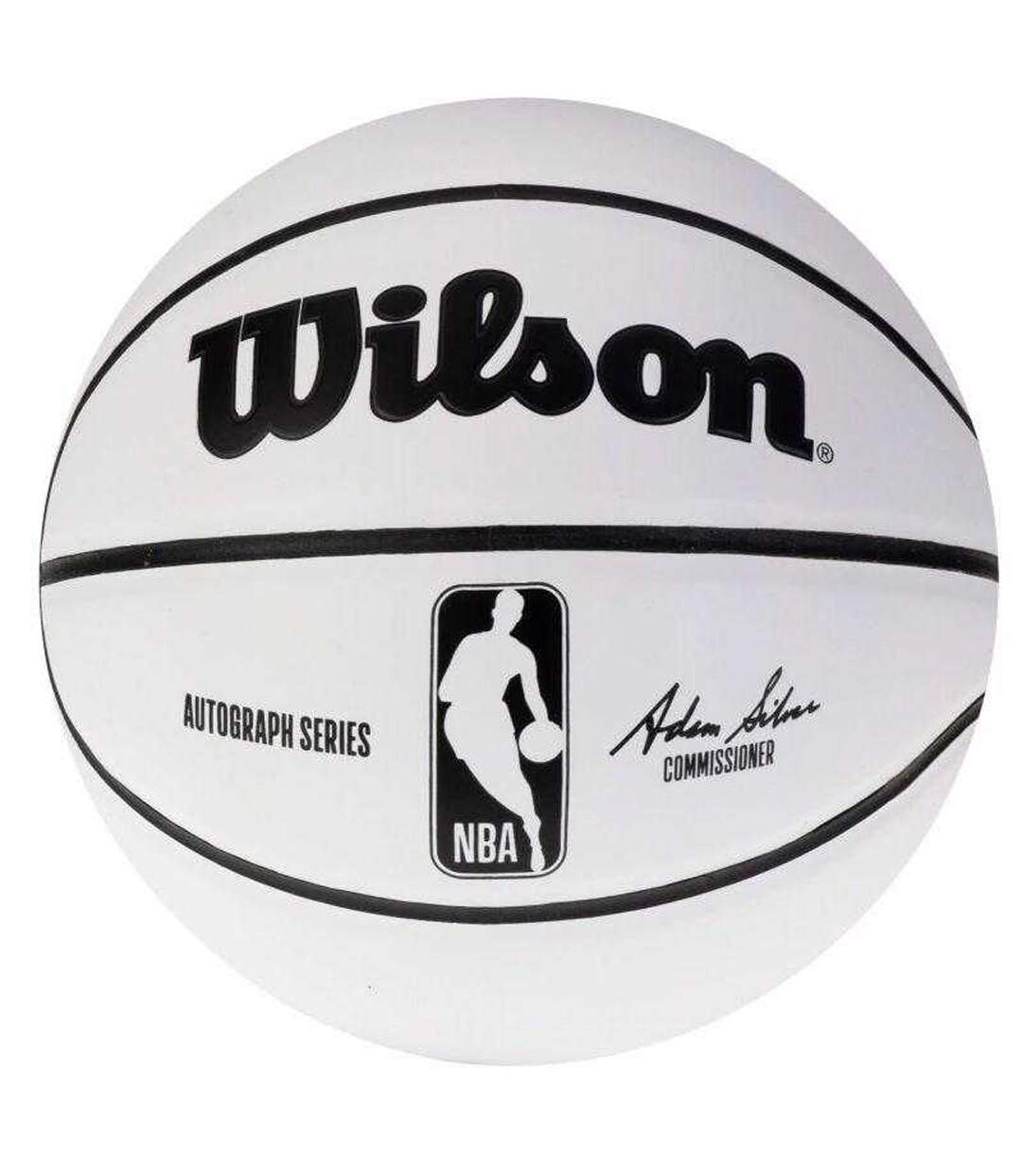 Mini Ballon De Basket Motif/style Nba Autograph Taille 3 Blanc Wilson-1