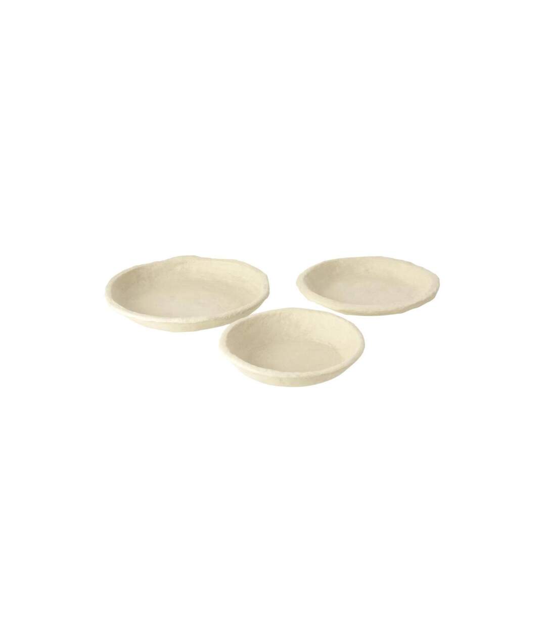 Lot de 3 Coupelles Déco Chad 40cm Blanc-1