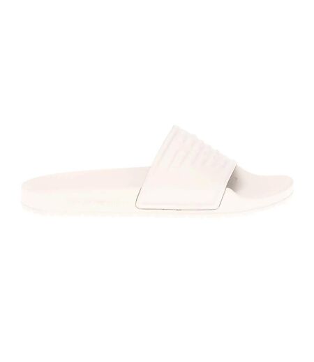 Mens eagle logo sliders white Armani
