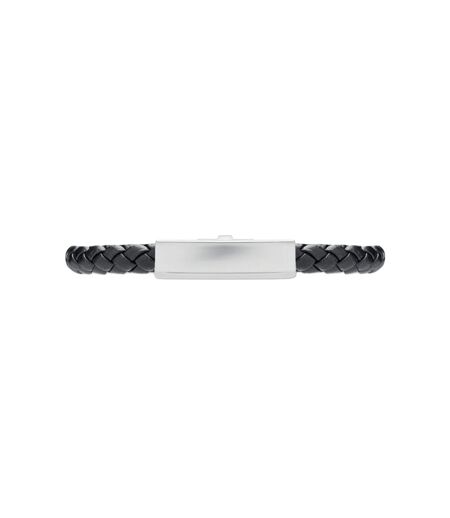 Fauleti Faux Leather Braided Bracelet One Size Black MidOcean