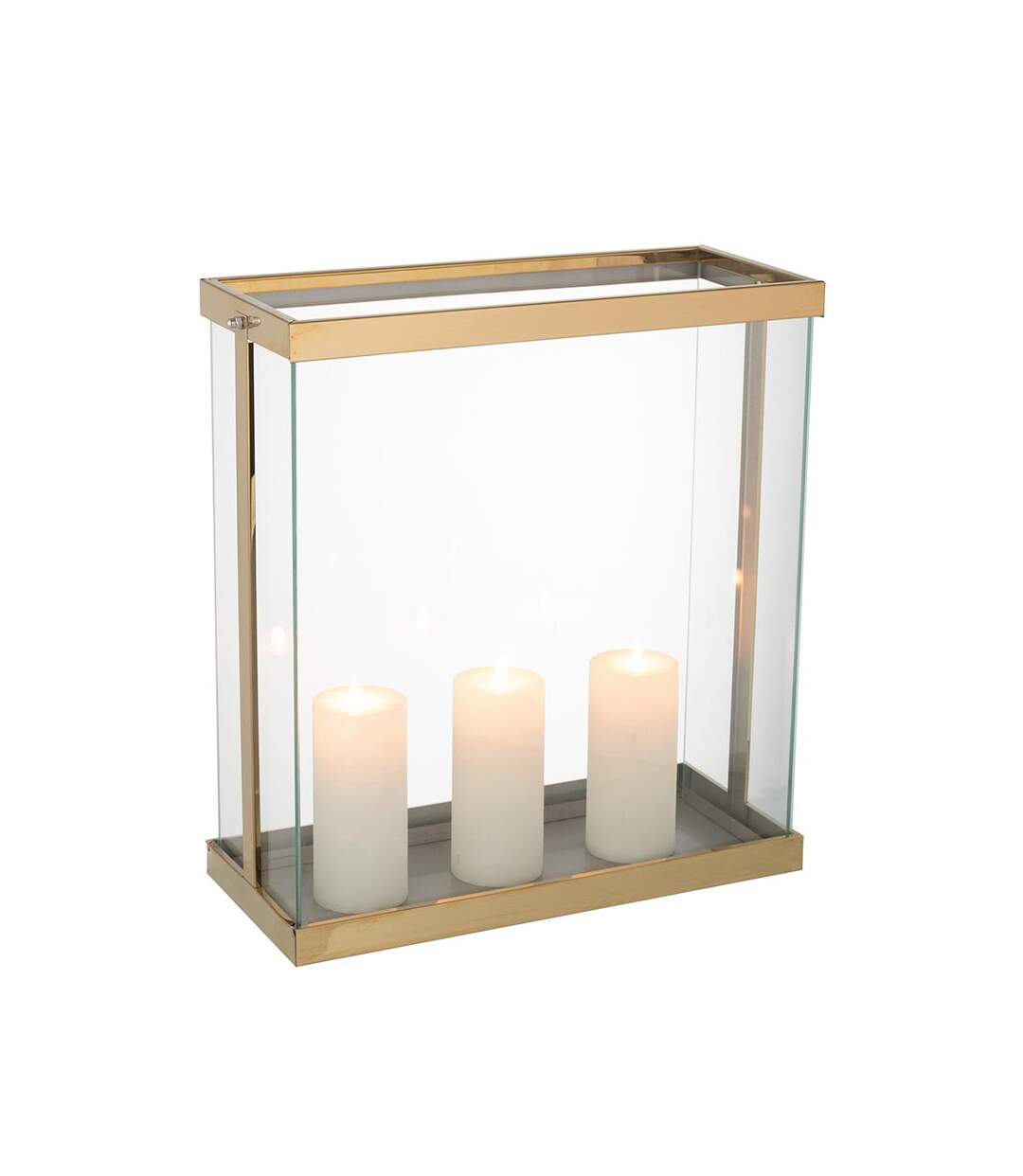 Lanterne en Verre Enma 45cm Or-2