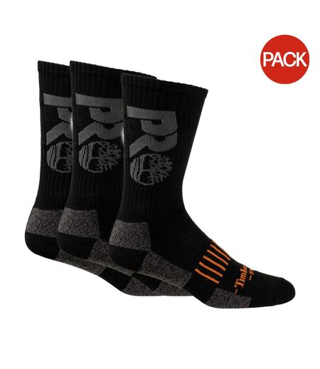 Chaussettes Motif/style Gros Logo Homme Noir Gris Timberland Pro