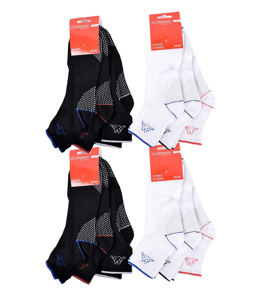 Chaussettes Homme QUARTER KAPPA Pack de 12 Paires 0409