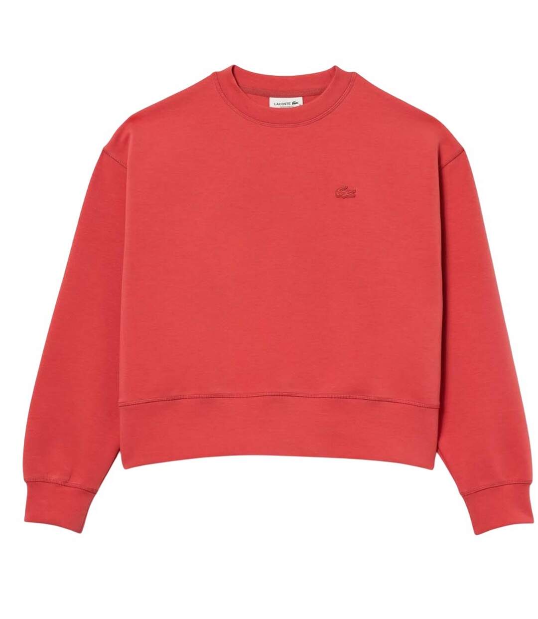 Womens/ladies Oversized Sweatshirt Red Lacoste-2