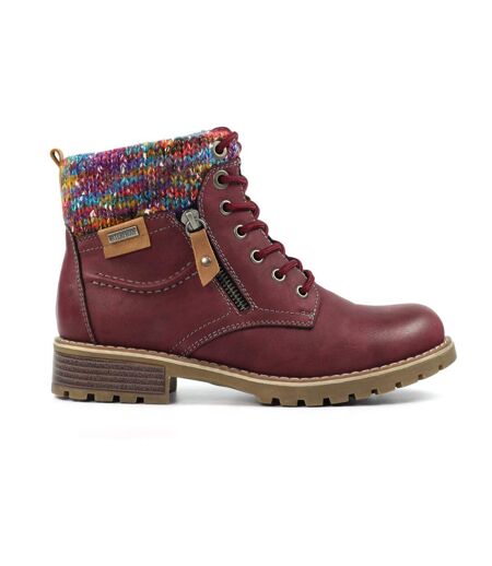 Bottines De Marche Tabasco Femme Bordeaux Lunar
