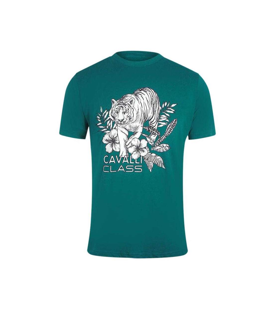T-shirt Motif/style Tigre Homme Vert Cavalli Class-1