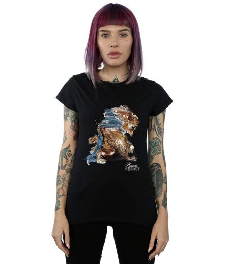 Disney - T-shirt BEAUTY AND THE BEAST BEAST SKETCH - Femme (Noir) - UTBI14709