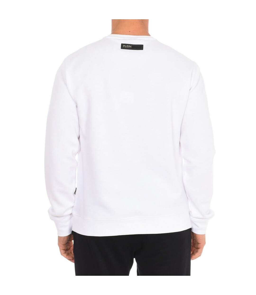 Pull Motif Logo Homme Blanc Plein Sport-4
