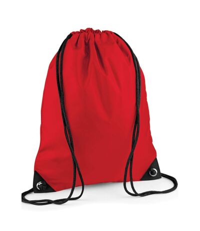 Sac à cordon premium taille unique rouge classique Bagbase