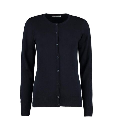 Cardigan À Col Rond Pour Femmes / Tricot Pour Dames Bleu Marine Kustom Kit