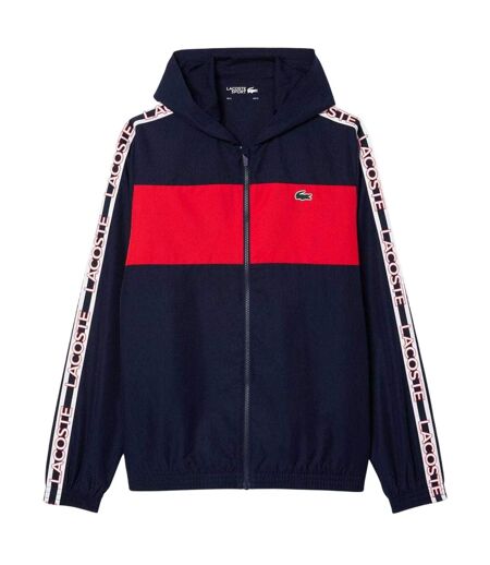 Mens Colour Block Logo Tennis Jacket Navy Lacoste