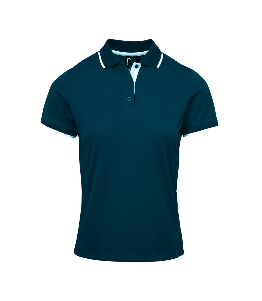 Polo coolchecker femme bleu marine / blanc Premier-1