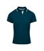 Polo coolchecker femme bleu marine / blanc Premier-1