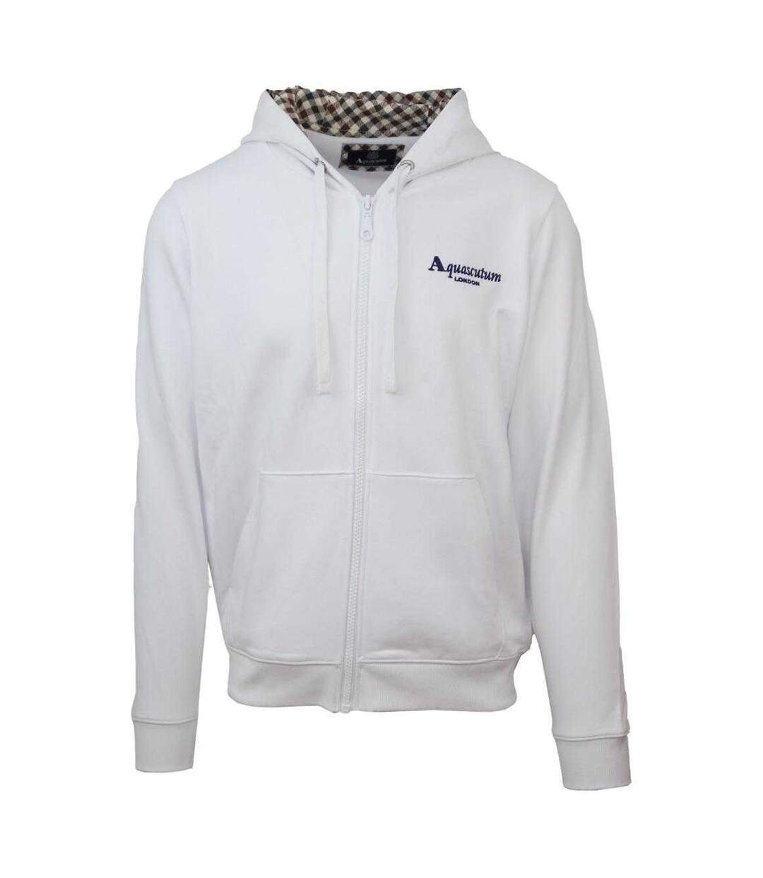 Veste À Capuche Motif/style Signature Homme Blanc Aquascutum-1