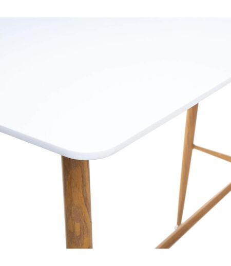Table haute design scandinave Roka - L. 120 x H. 105 cm - Blanc