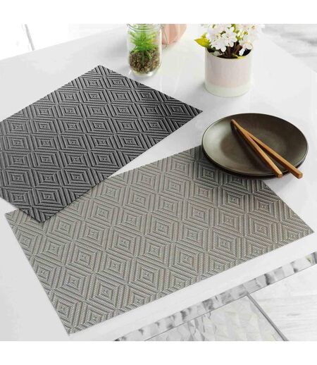 Set de Table Hypnoz 30x45cm Taupe & Blanc