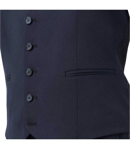 Mens Slim Waistcoat Navy Twisted Tailor