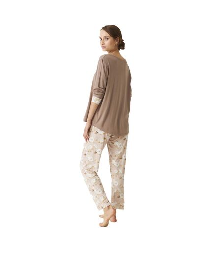 JJB2 Women's Fine Modal Long Sleeve Pajamas