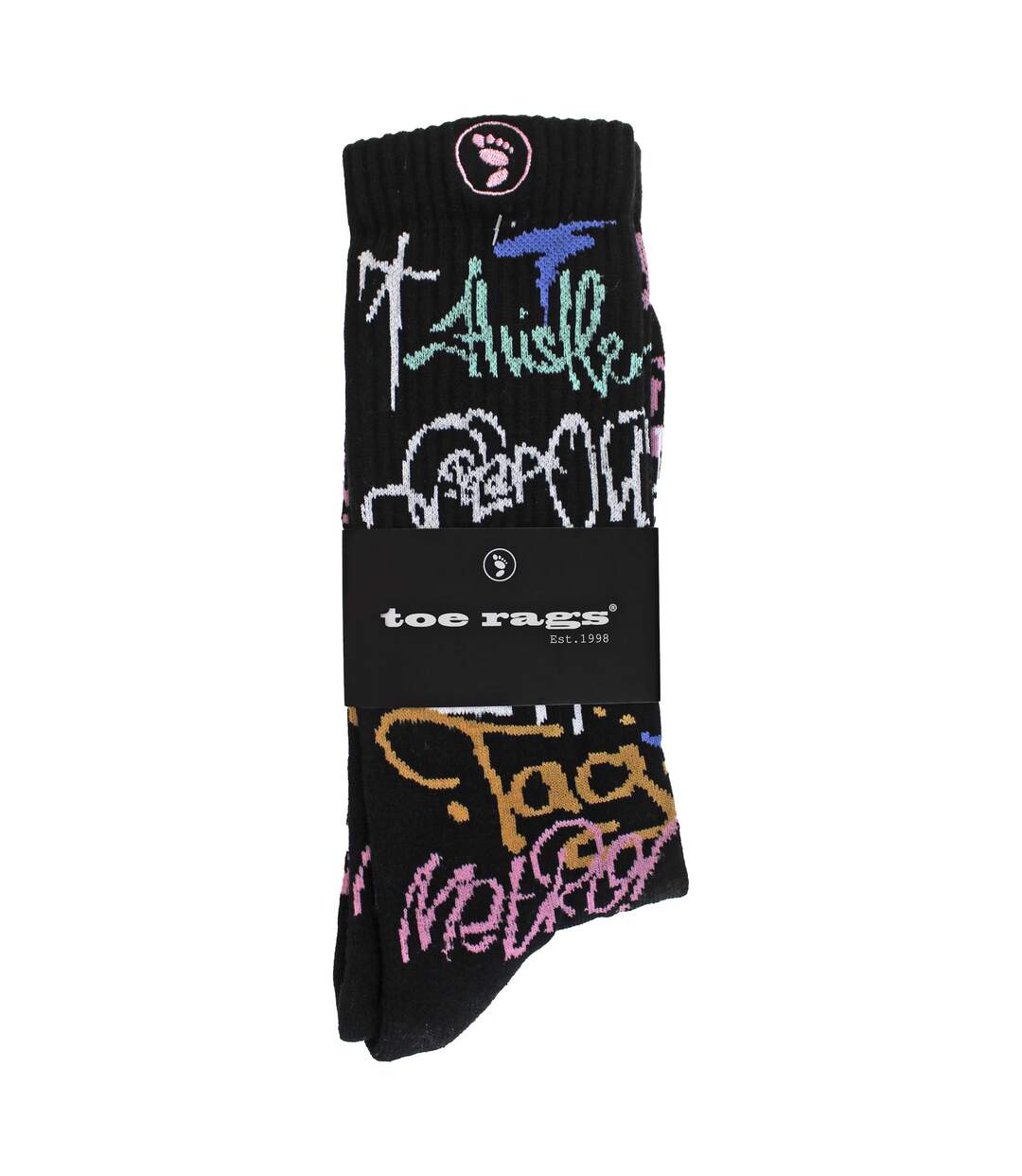 Mens Crew Socks with Street Graffiti-2
