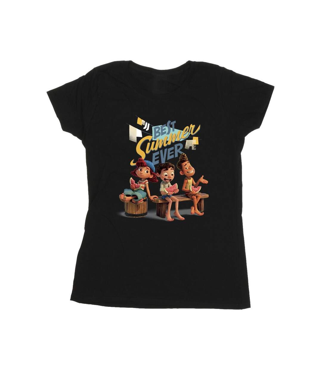 Disney T-shirt en coton Luca Best Summer Ever Womens/Ladies (Noir) - UTBI26235-1