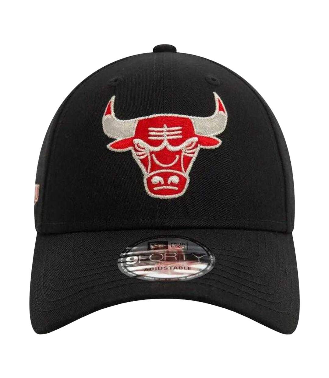 9forty Chicago Bulls Metallic Baseball Cap Black New Era-1