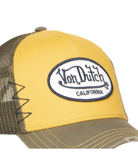 Casquette trucker avec filet effet usé et patch brodé Used Vondutch