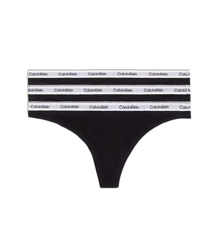 X3 strings noir femme calvin klein thong