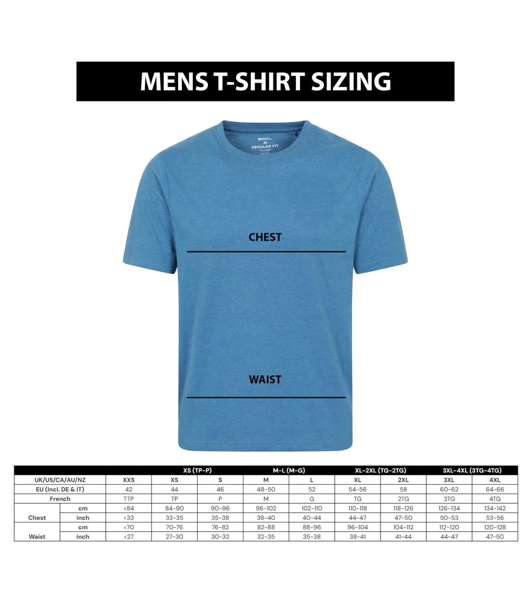 T-shirt En Coton Bio Motif/style Surfeur Homme Bleu Marine Imprimé Mountain Warehouse-4