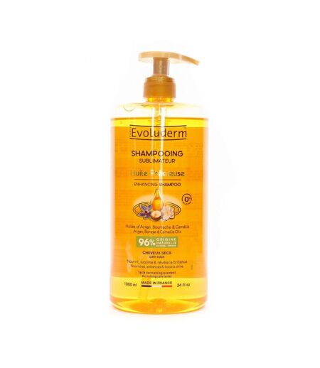 Shampooing cheveux secs aux huiles précieuses EVOLUDERM 1L - 1L