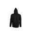 SOLS Mens Seven Full Zip Hooded Sweatshirt / Hoodie (Black) - UTPC340