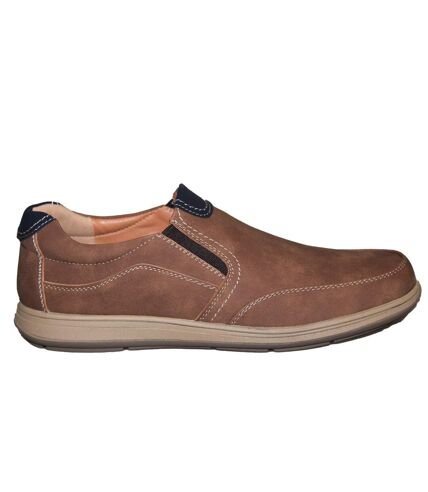 Scimitar Mens Twin Gusset Casual Shoe (Tan) - UTDF1617