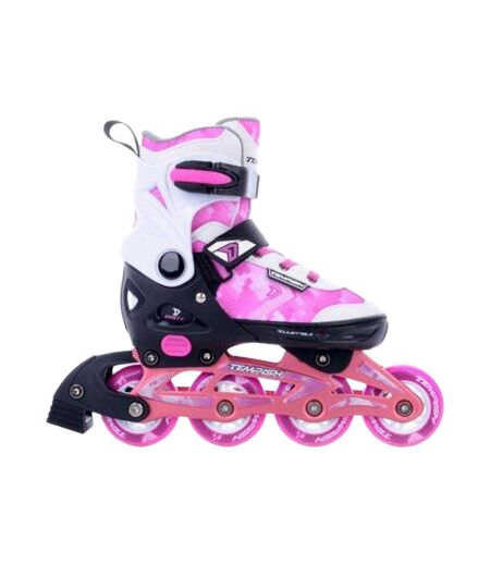 Patins À Roulettes Alignées Dasty Enfant 41-42 Fr Blanc Rose Tempish
