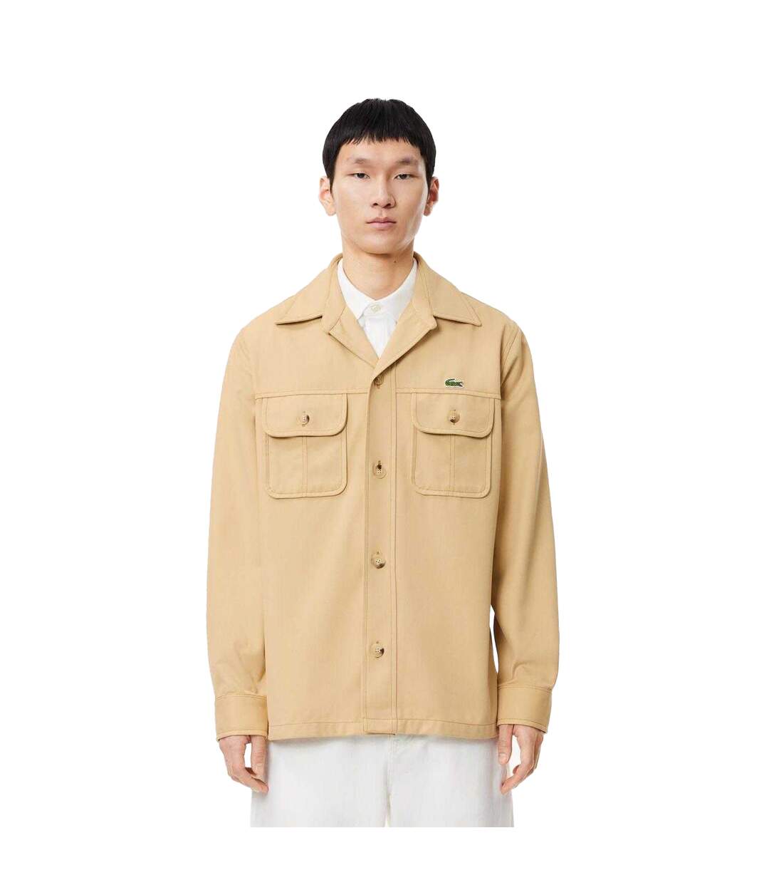 Surchemise Style Motif Écossais Homme Beige Lacoste-1