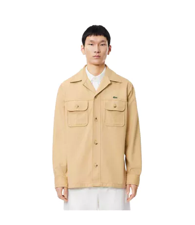 Surchemise Style Motif Écossais Homme Beige Lacoste