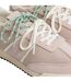 Womens/ladies Mesh Lace Up Flat Trainers Beige Tommy Jeans-4