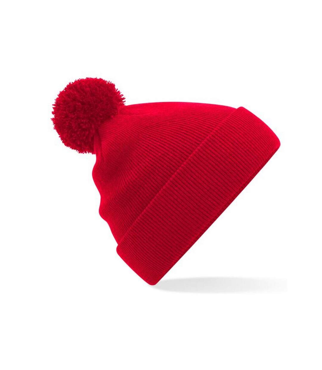 Bonnet Pom Pom Original Rouge Classique Beechfield-1