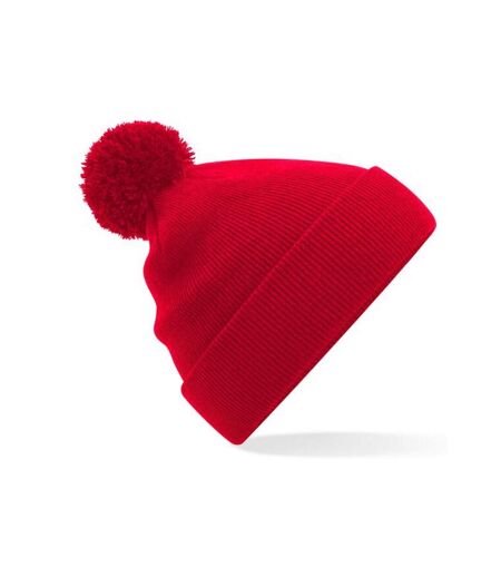 Bonnet Pom Pom Original Rouge Classique Beechfield