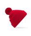 Bonnet Pom Pom Original Rouge Classique Beechfield-1
