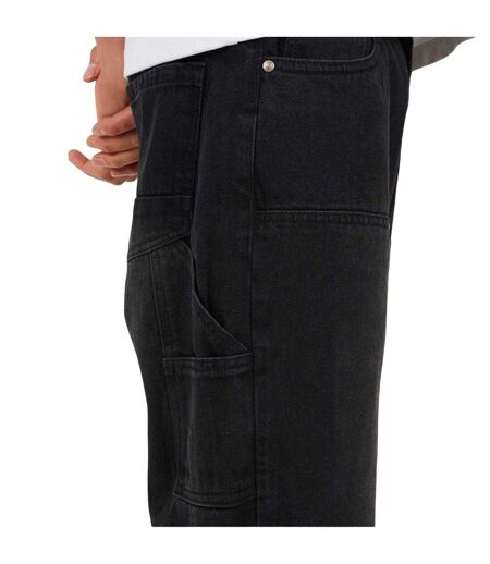 Mens Cotton Loose Fit Jeans Charcoal Brave Soul