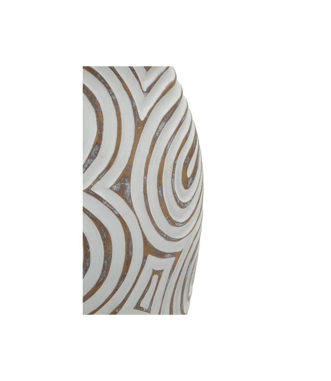 Vase Design en Résine Oblix 35cm Blanc-3