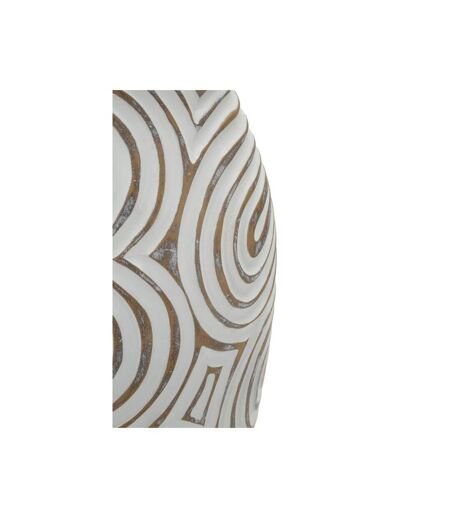 Vase Design en Résine Oblix 35cm Blanc