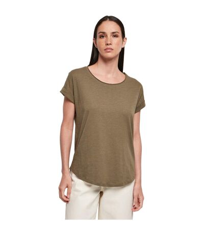 T-shirt long femme vert bouteille Build Your Brand