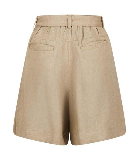 Womens/ladies Sabela Tie Belt Shorts Beige Regatta