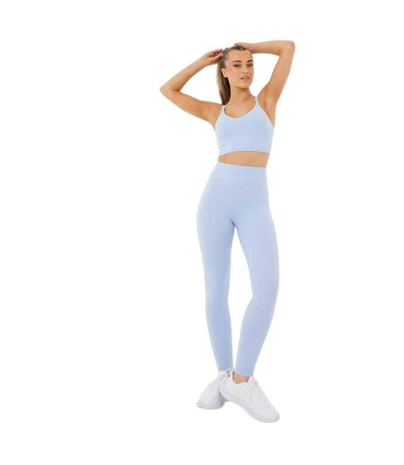 Legging Motif/style À Panneaux Sophie Habboo Femme Bleu Pâle USA Pro
