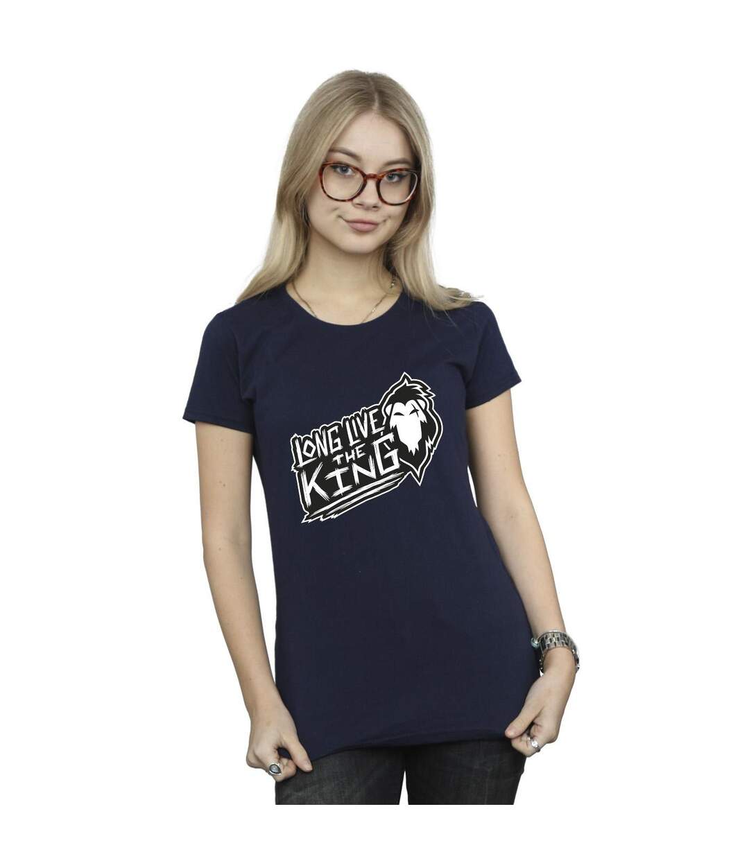 Disney T-shirt en coton Le Roi Lion Le Roi Femmes/Dames (Bleu marine) - UTBI25305-2