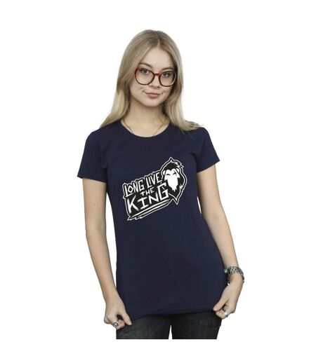 Disney T-shirt en coton Le Roi Lion Le Roi Femmes/Dames (Bleu marine) - UTBI25305