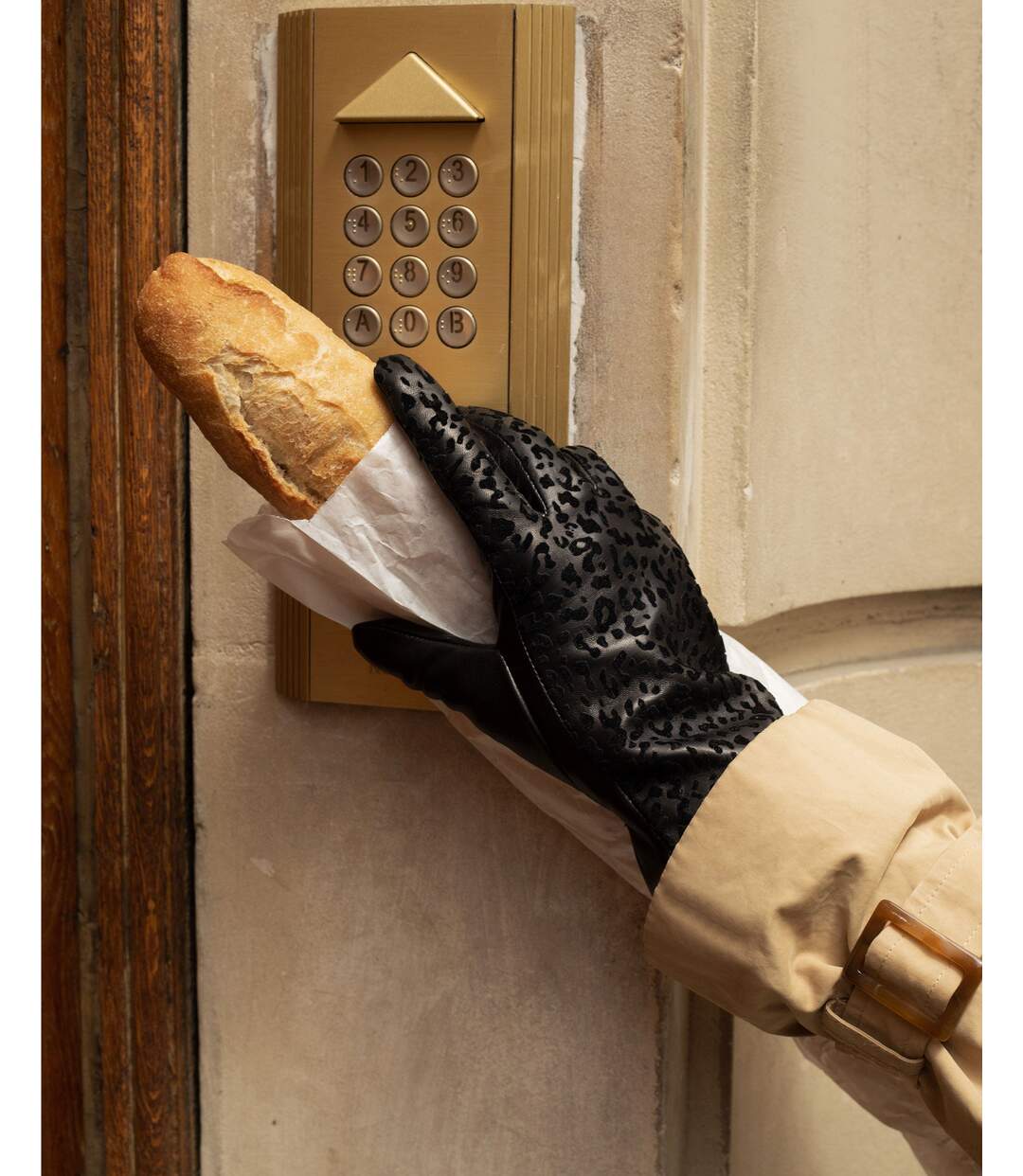 Isotoner Gants femme cuir d'agneau pleine fleur doublé microfourrure-3