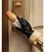 Isotoner Gants femme cuir d'agneau pleine fleur doublé microfourrure-3
