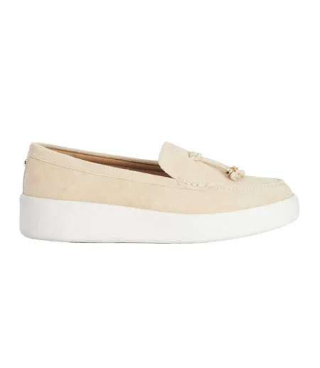 Mocassins Motif/style À Franges Gasket Femme Taupe Dune London