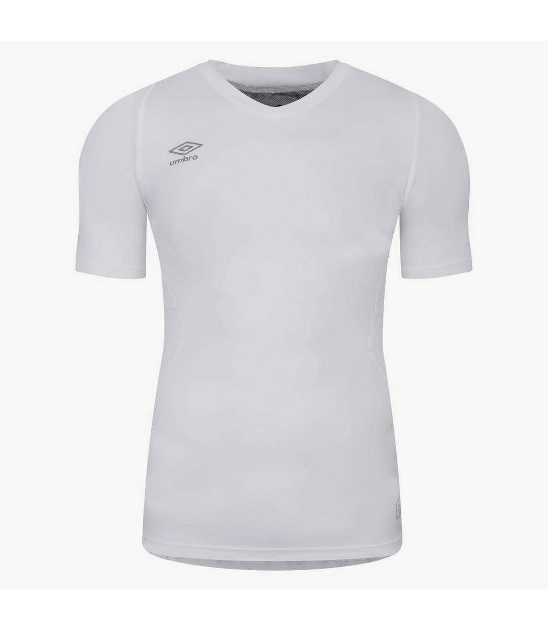 Unisex adult elite v neck base layer top white Umbro-1